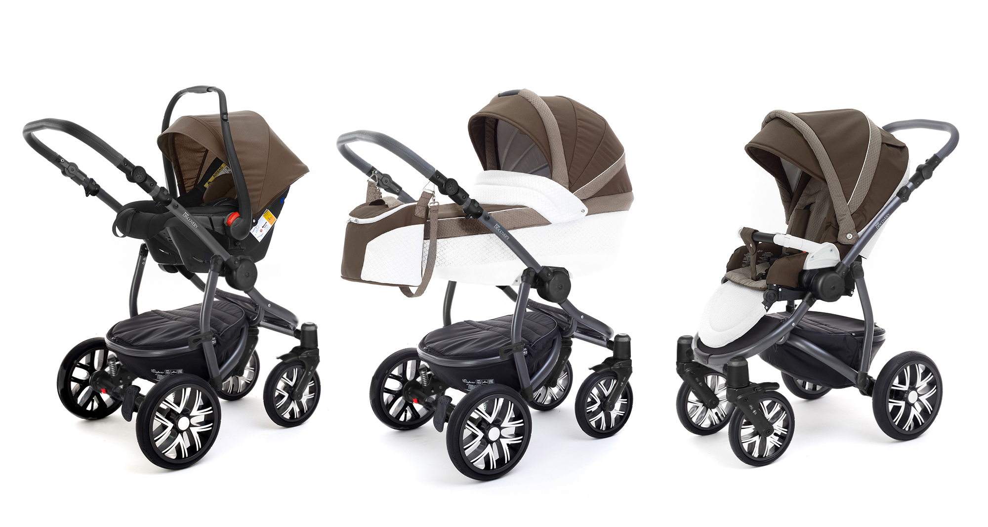 Коляска 3 в 1 Esspero Grand Discovery (шасси Graphite) Royal Brown