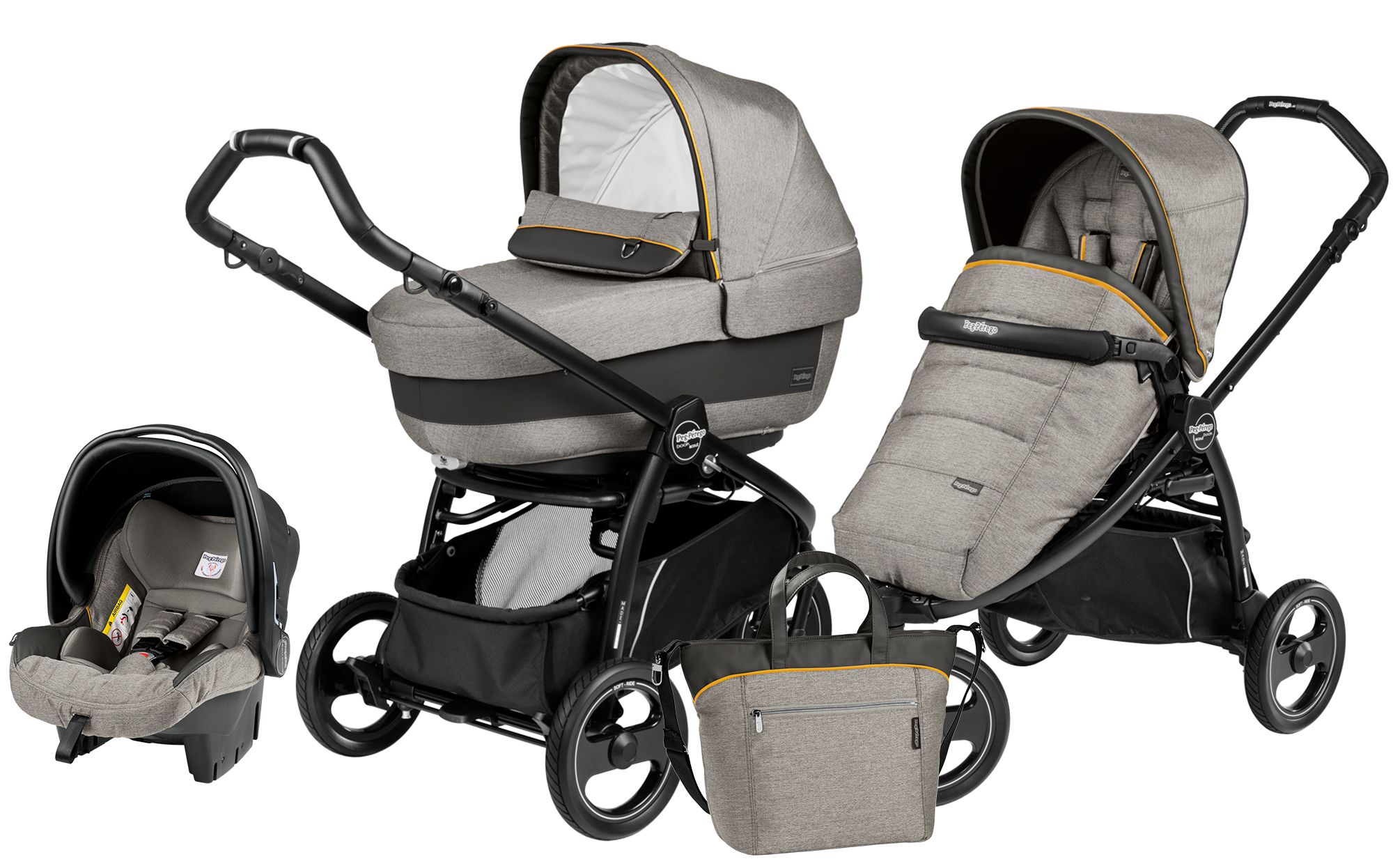 Коляска 3 в 1 Peg Perego Book Scout Elite Set Modular Luxe Grey