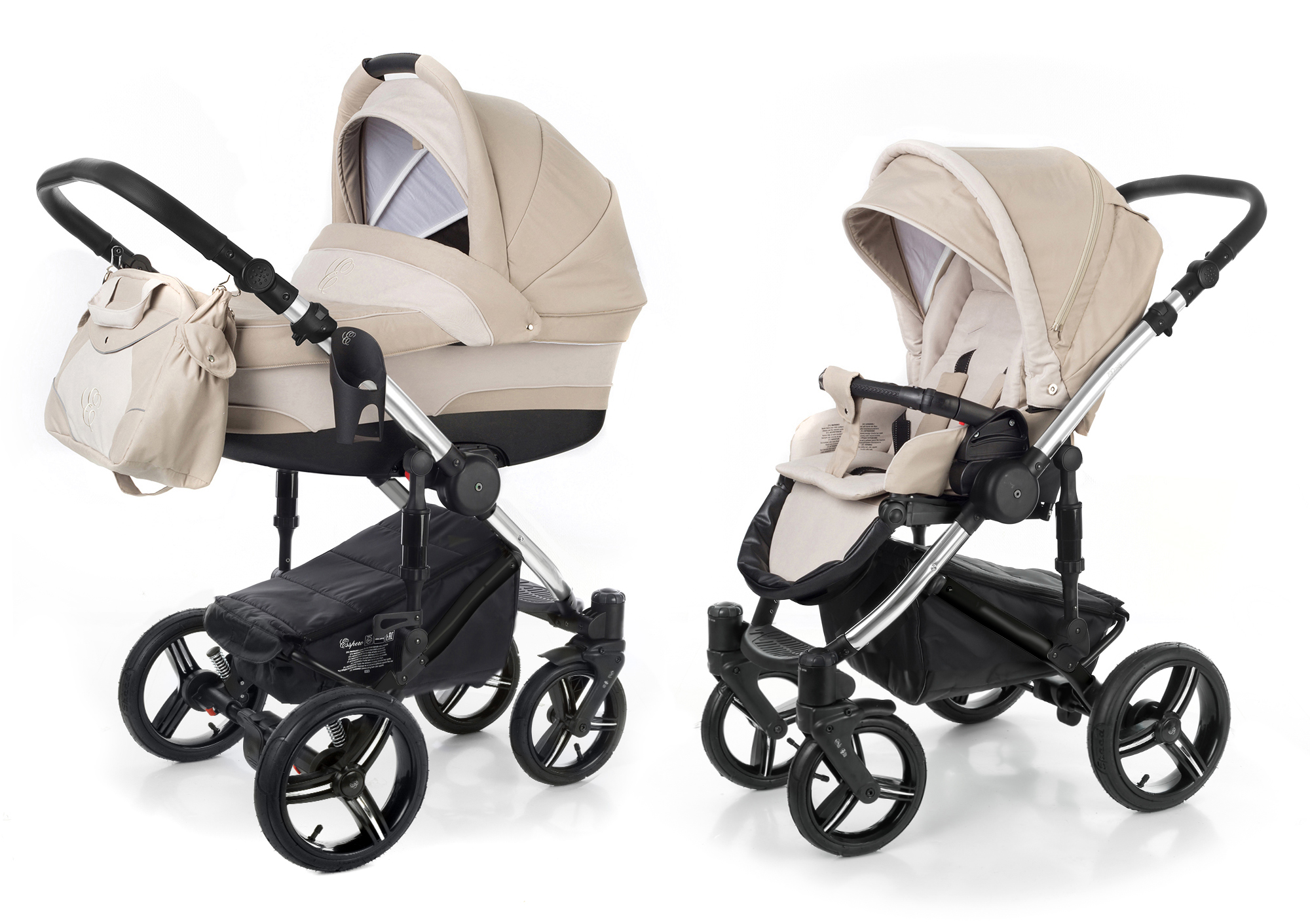 Коляска 2 в 1 Esspero Magic (шасси Chrome) Khakki Beige