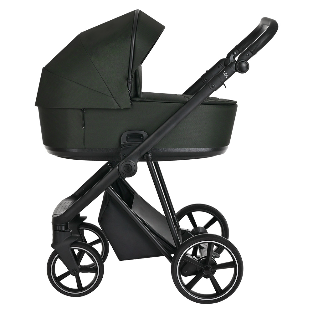 Коляска 2 в 1 Roan Sol Black Forest/Black/руч.Черный