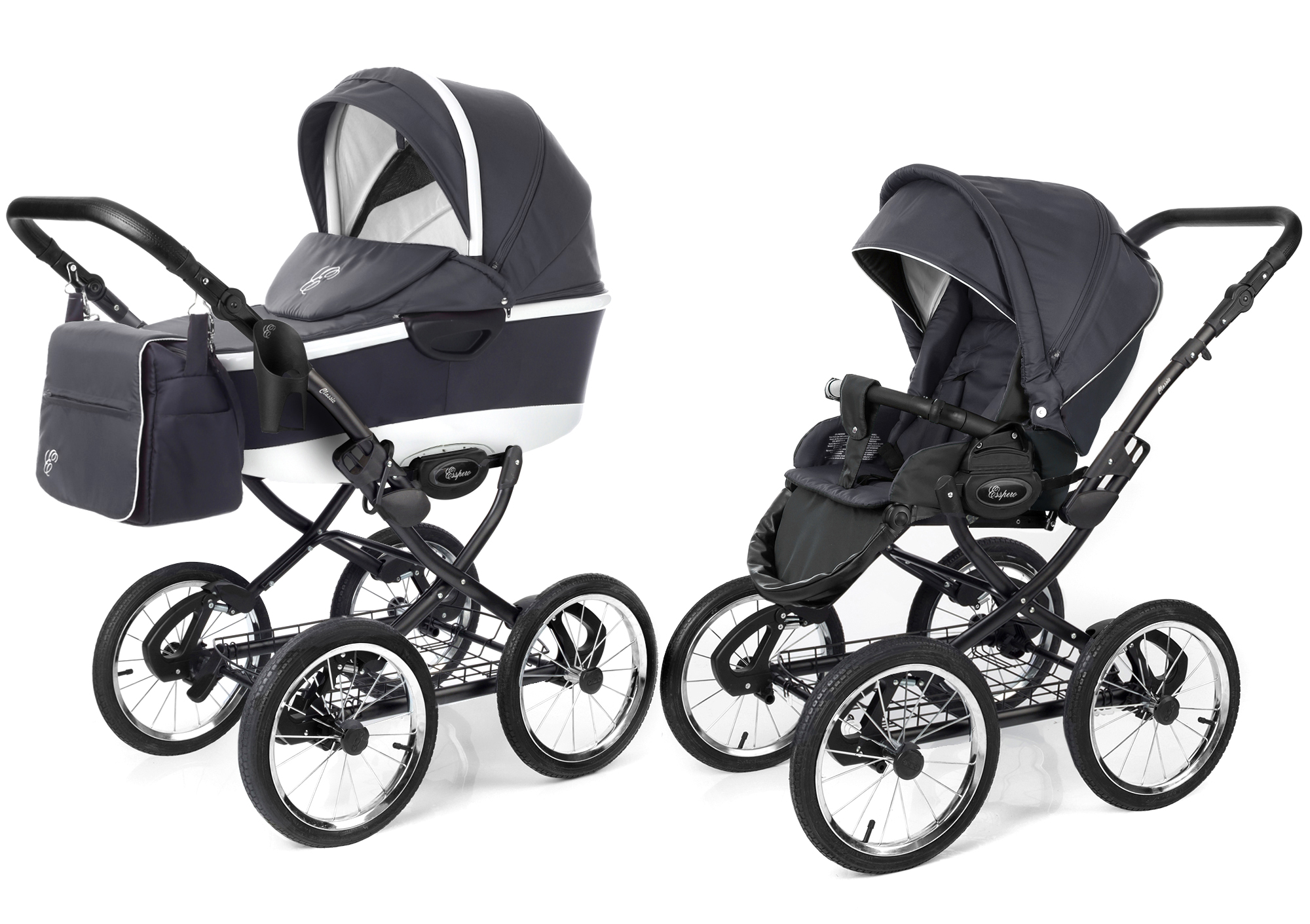 Коляска 2 в 1 Esspero Classic Alu (шасси Black) Dark