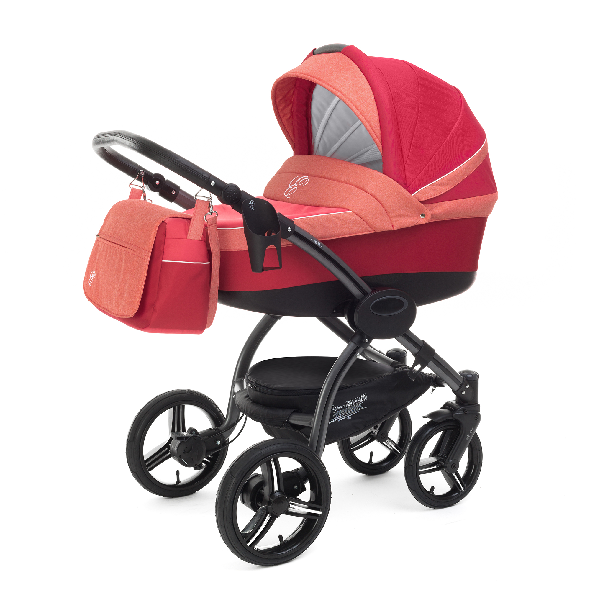 Коляска для новорожденных Esspero Grand I-Nova (шасси Graphite) Red Sunset