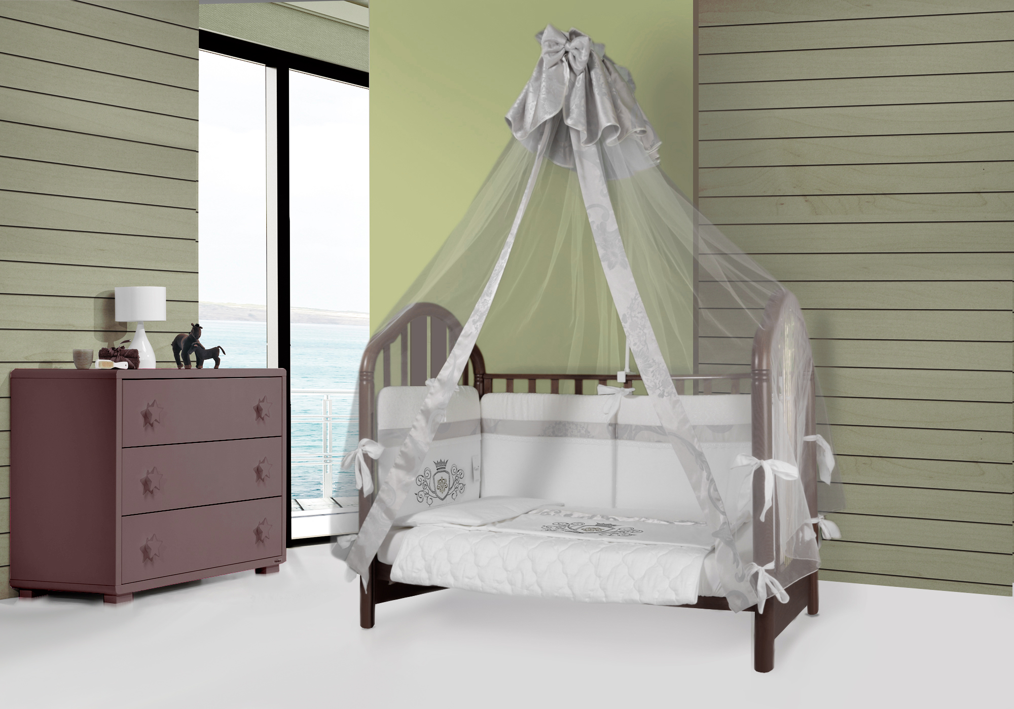 Комплект постельного белья Esspero Ribbon Crown White