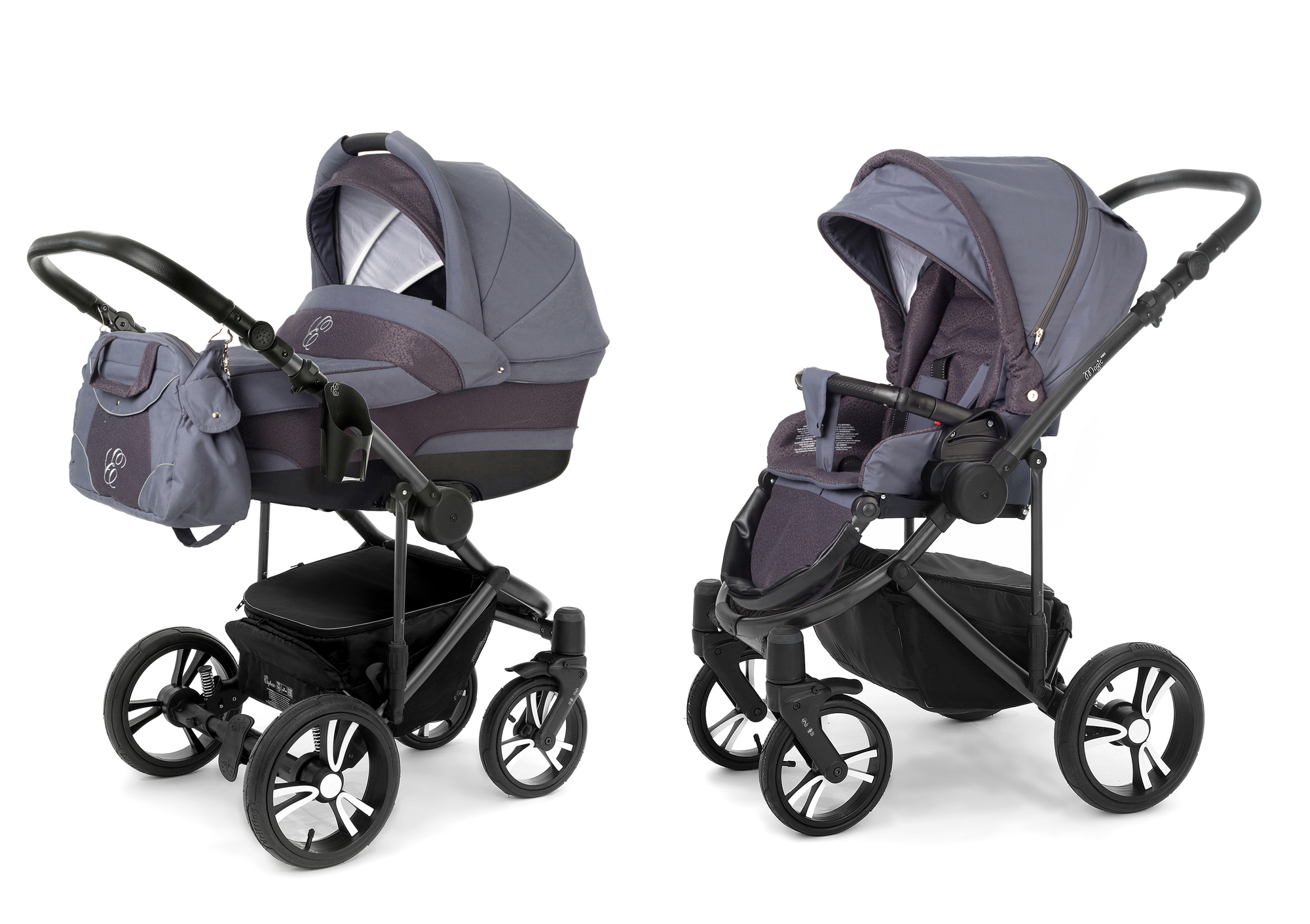 Коляска 2 в 1 Esspero Magic Pro (шасси Graphite) Dark Grey