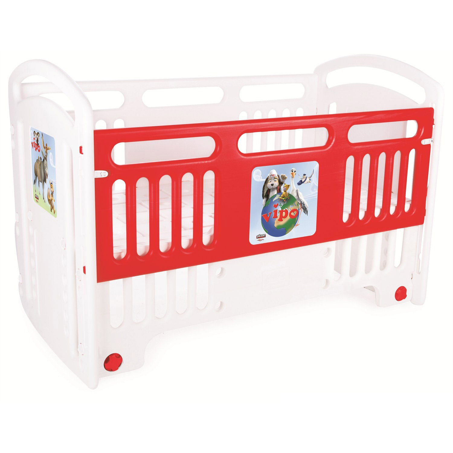 Детская кроватка Pilsan Handy Cribs Красный