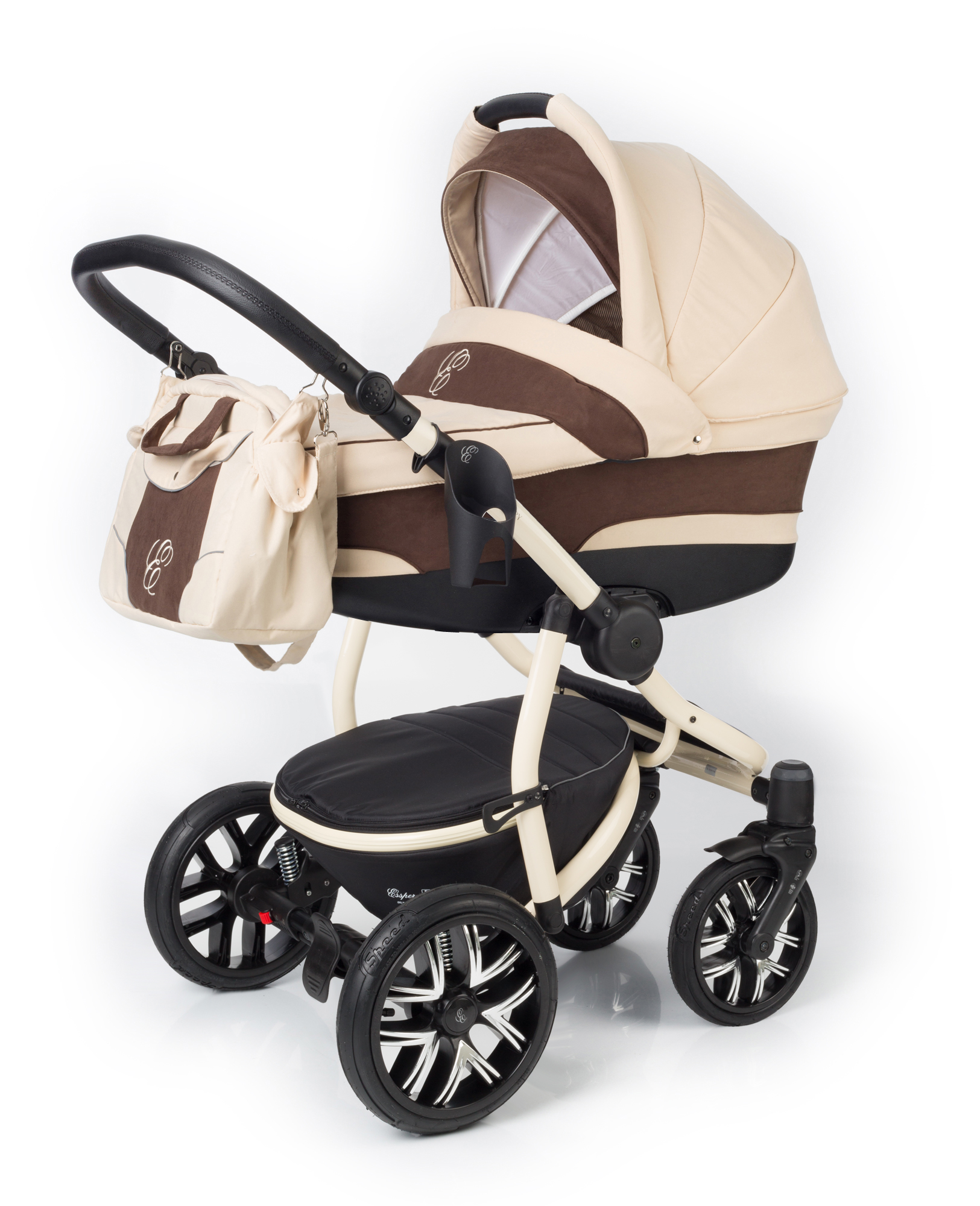 Коляска для новорожденных Esspero Discovery (шасси Beige) Beige Brown