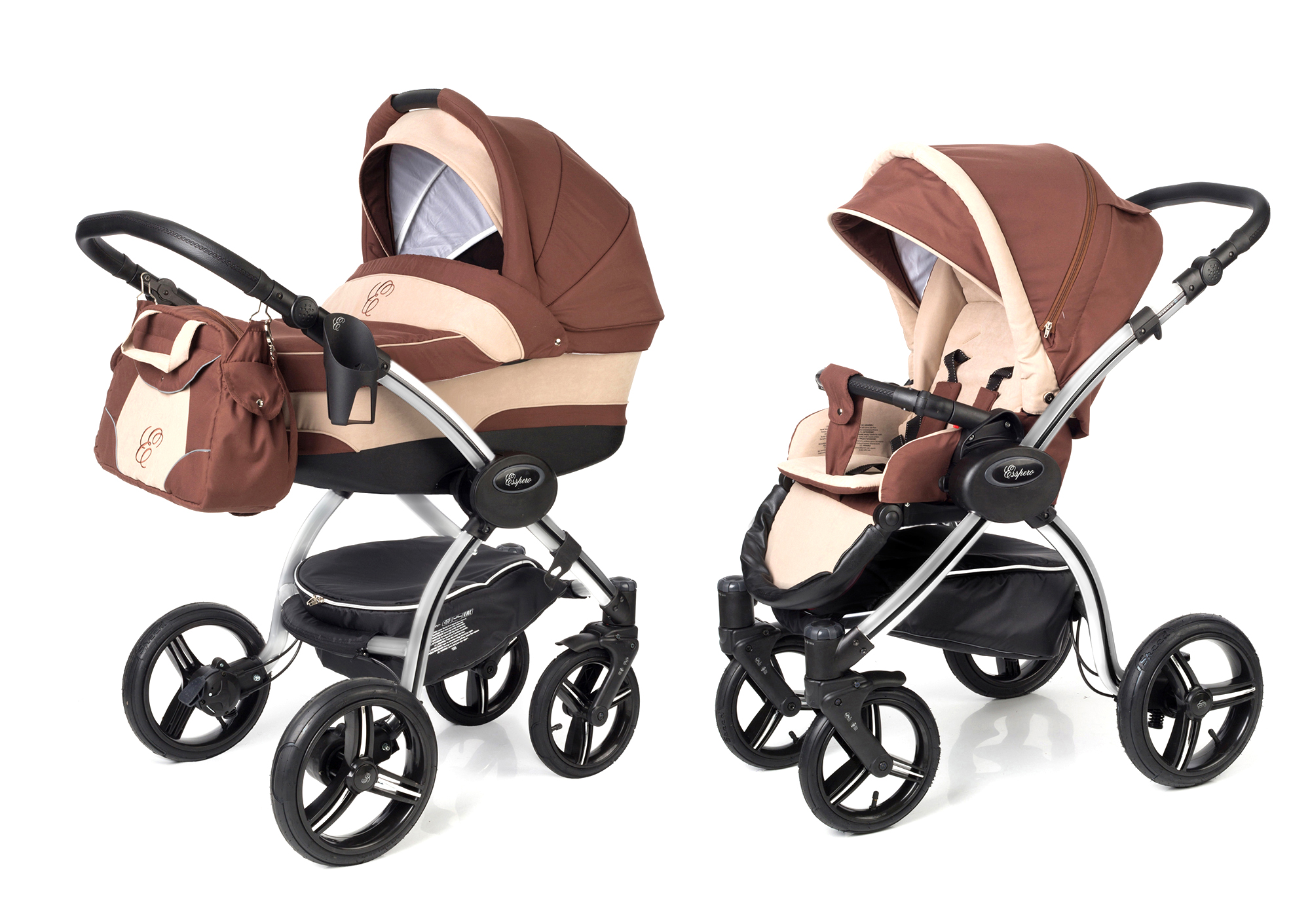 Коляска 2 в 1 Esspero I-Nova (шасси Grey) Brown Beige
