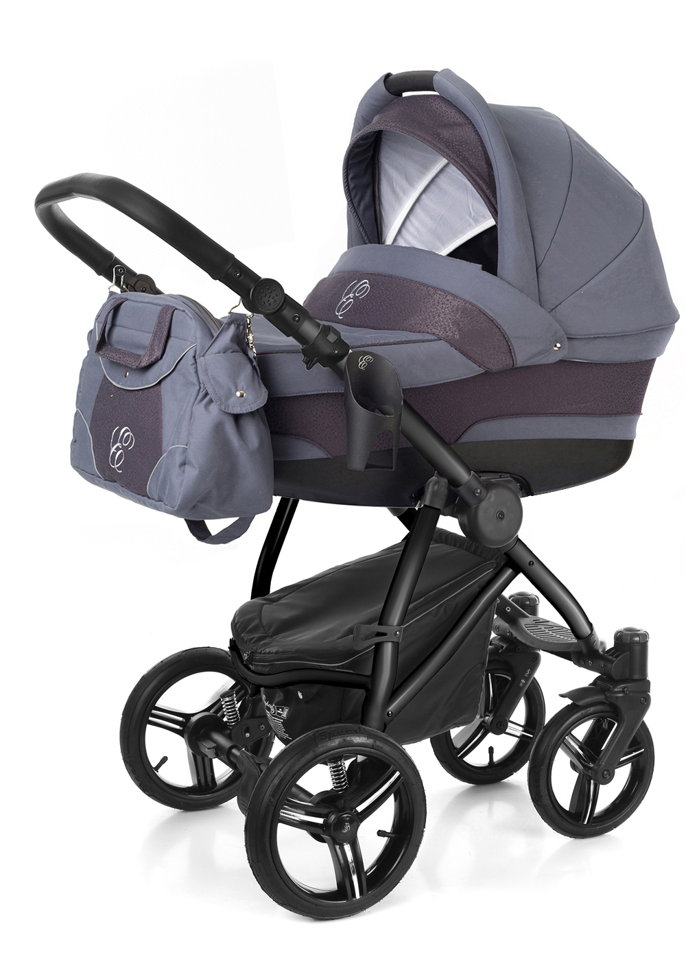 Коляска для новорожденных Esspero Newborn Lux (шасси Black) Dark Grey