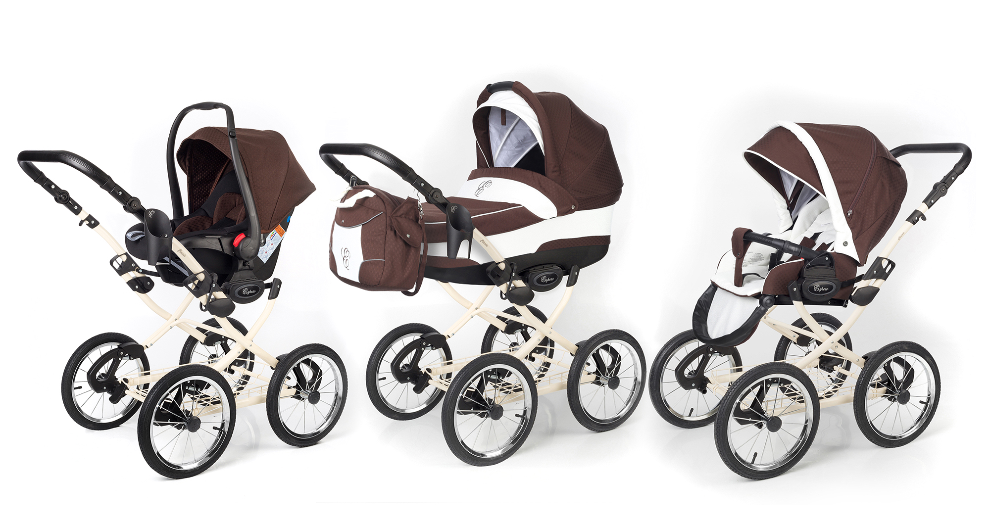 Коляска 3 в 1 Esspero Classic (шасси Beige) Chocco