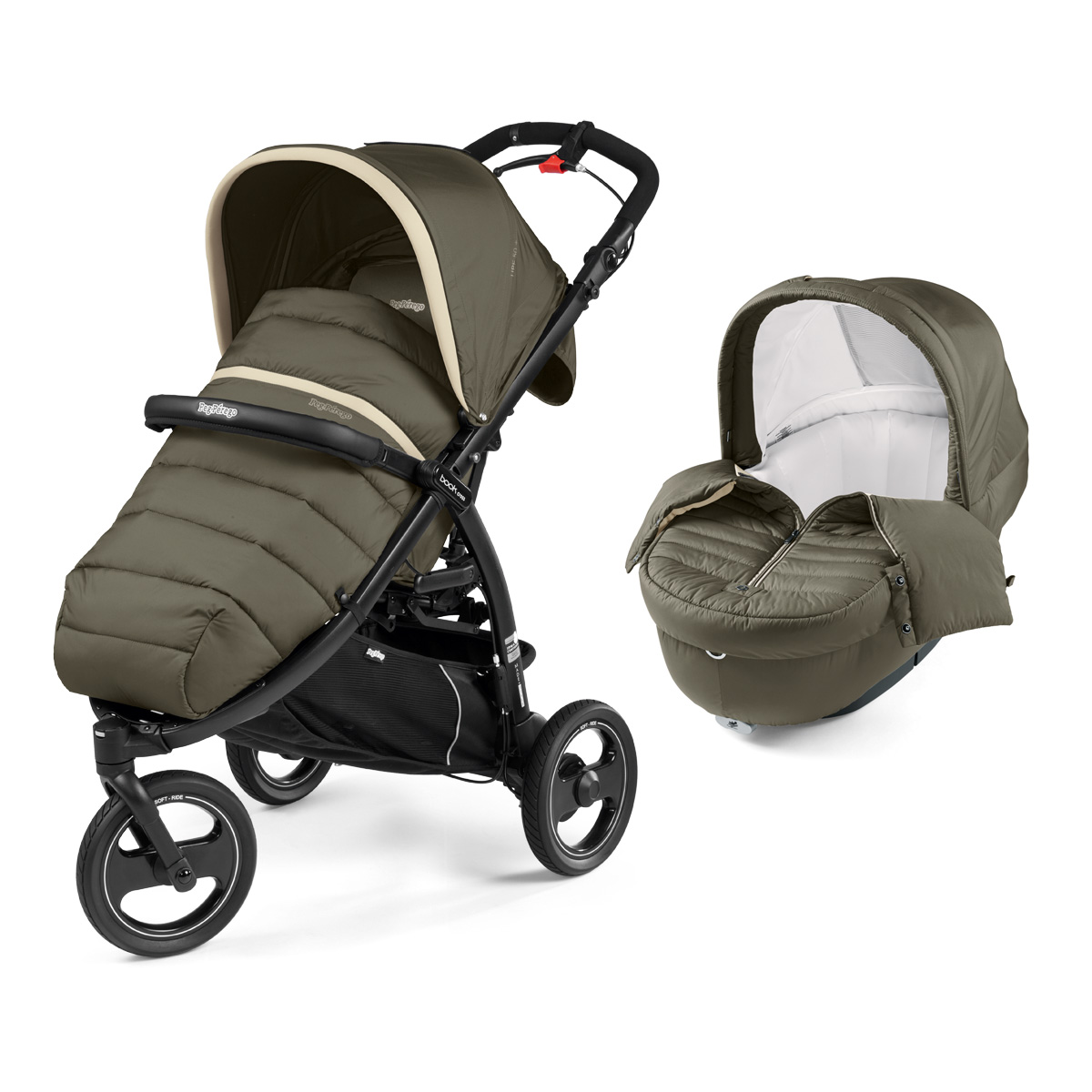 Коляска 2 в 1 Peg-Perego Book Cross Modular System Breeze Kaki