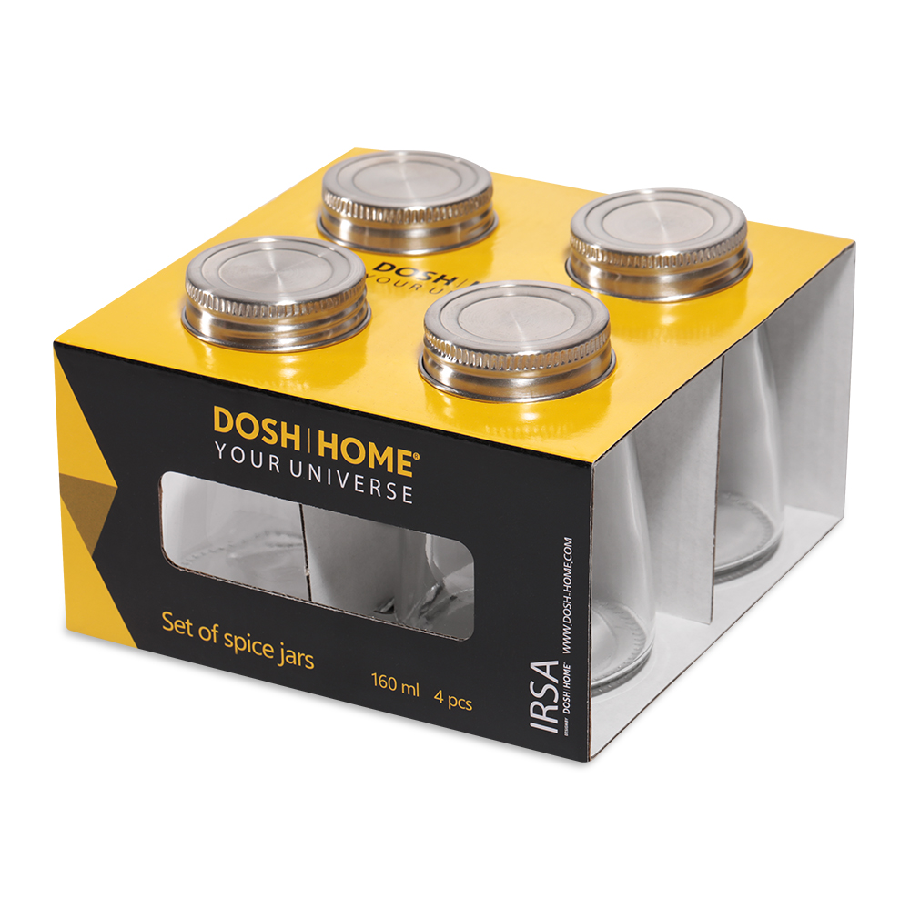 Набор емкостей для специй DOSH I HOME IRSA, 4шт 160 мл
