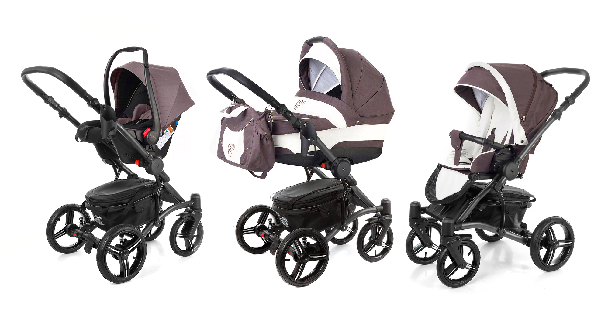 Коляска 3 в 1 Esspero Tour (шасси Graphite) Brown Lux