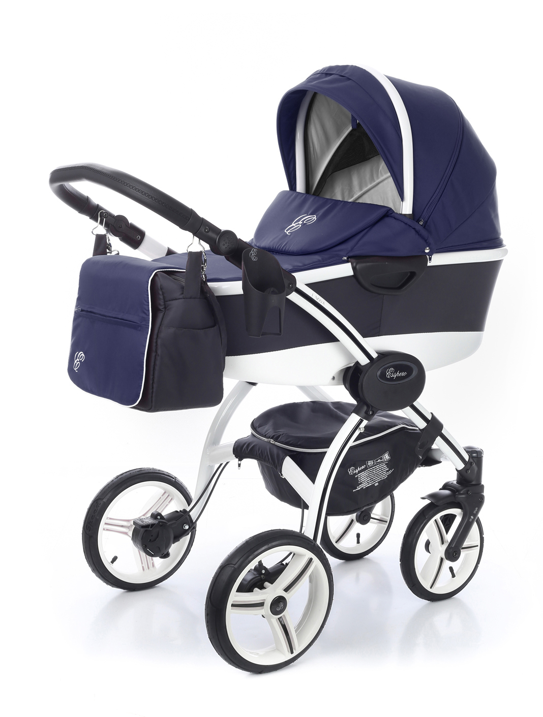 Коляска для новорожденных Esspero I-Nova Alu (шасси White) Navy