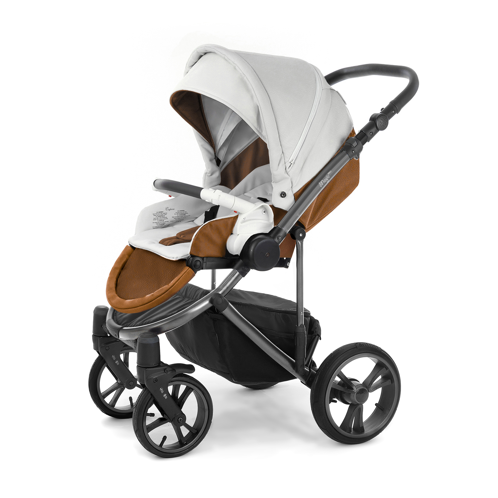 Прогулочная коляска Esspero Magic Alu (шасси Black) Orange leatherette