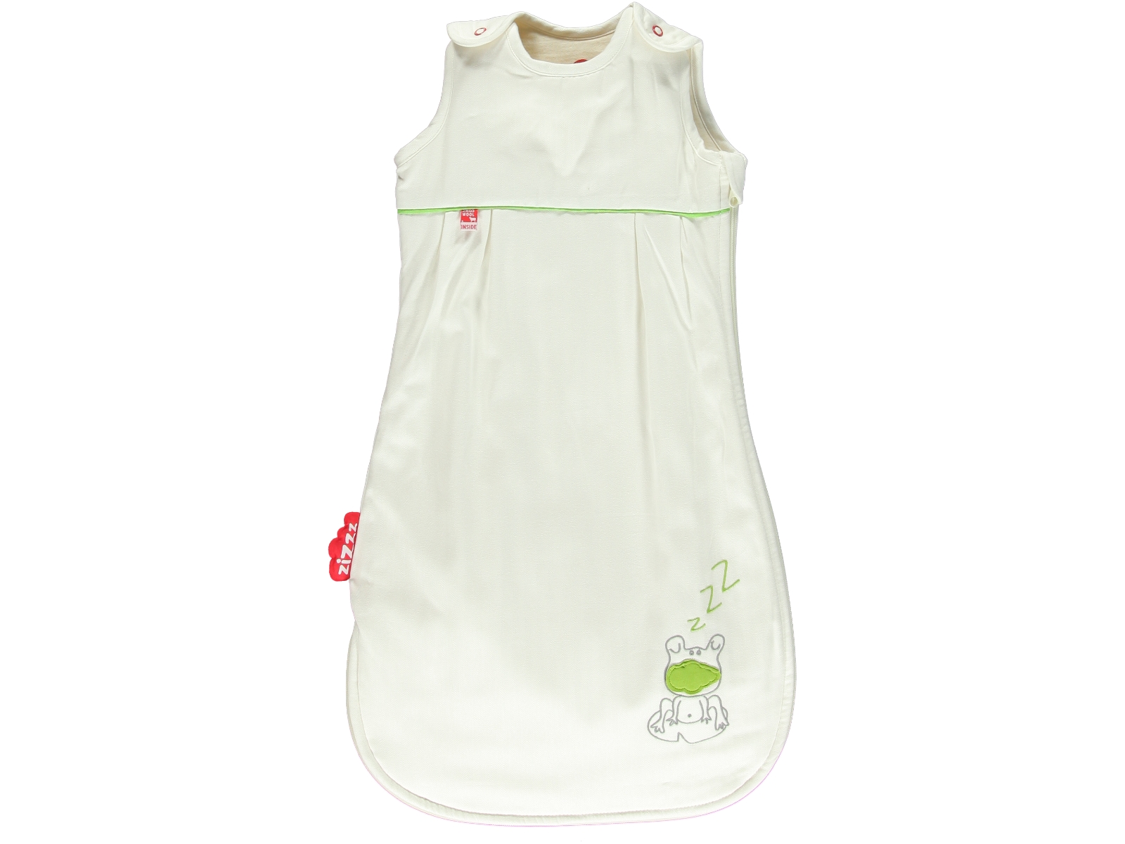 Спальный мешок Zizzz из овечьей шерсти 0-6 месяцев Frog Kermit Green