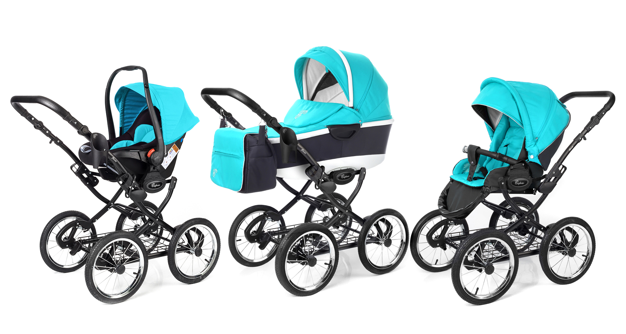 Коляска 3 в 1 Esspero Classic Alu (шасси Black) Aqua