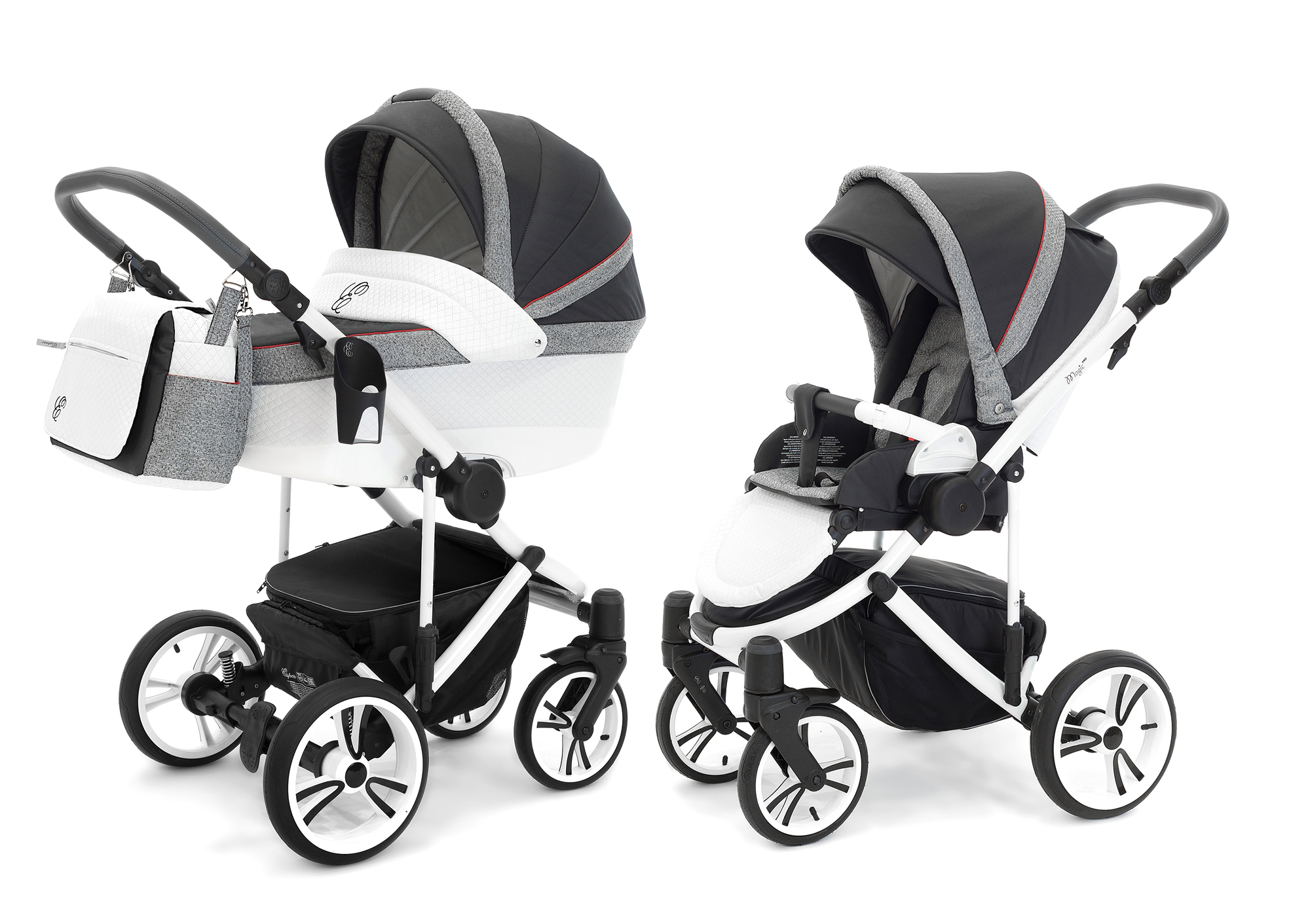 Коляска 2 в 1 Esspero Grand Magic Pro (шасси White) Royal Grey