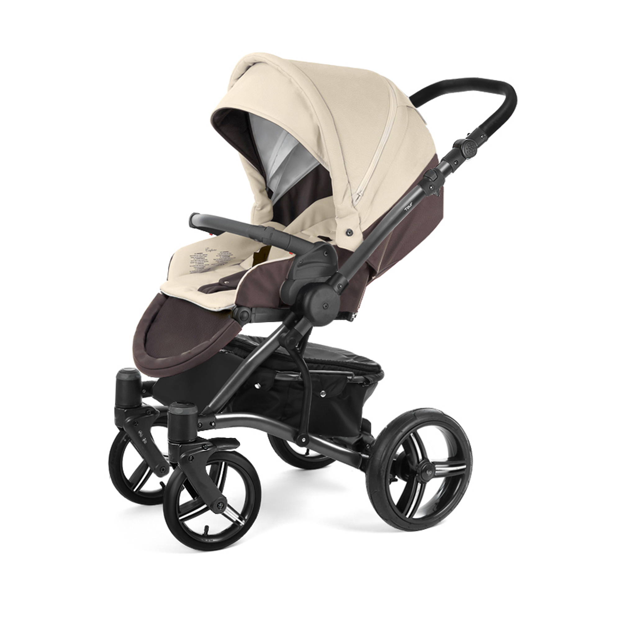 Прогулочная коляска Esspero Tour Leatherette (шасси Black) Cream leatherette