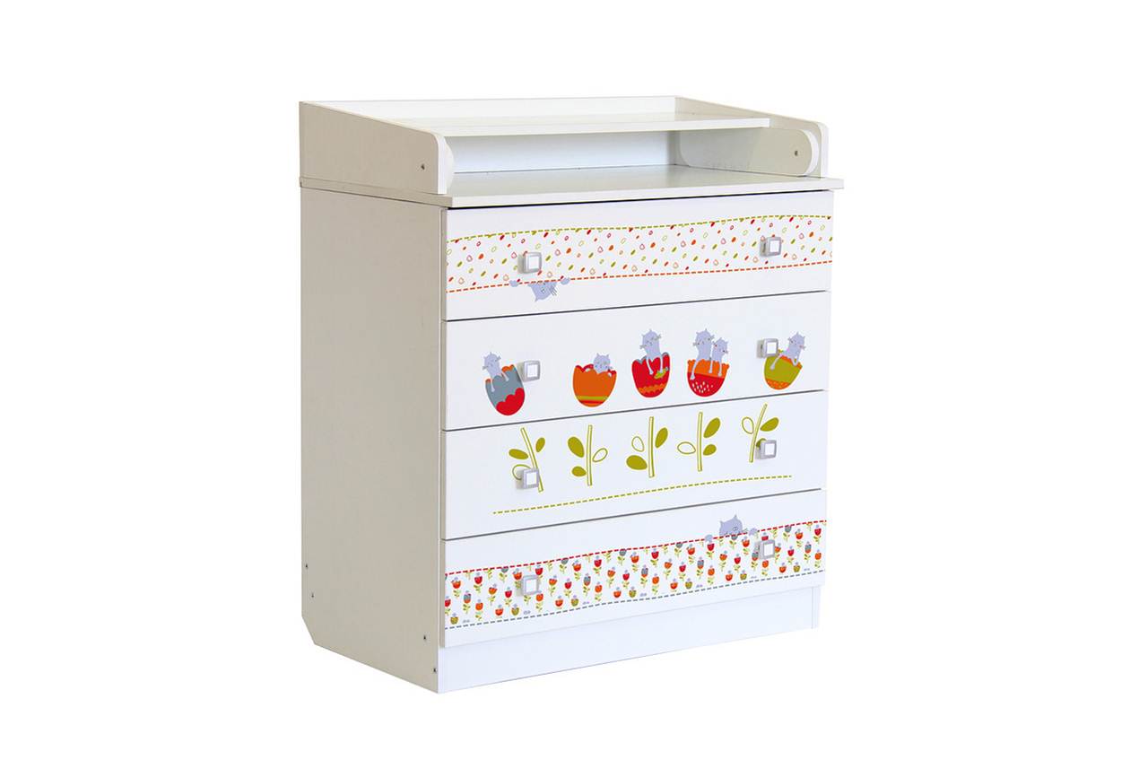 Пеленальный комод Polini Simple 1580 Сонные котята
