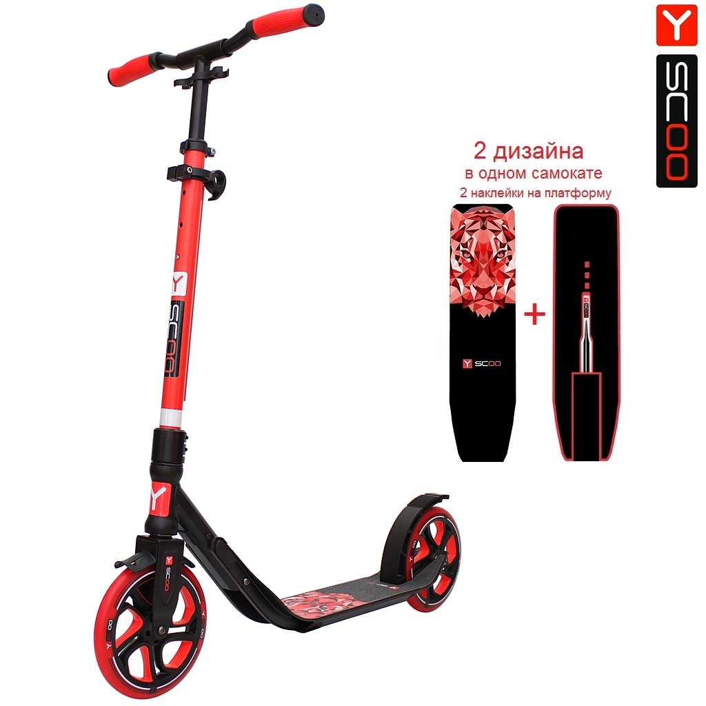 Самокат Y-SCOO RT 215 ONE&ONE red