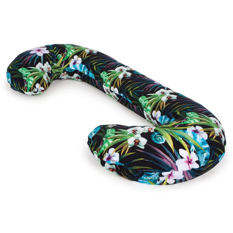 Подушка для кормления Ceba Baby Physio Duo Flora Fauna трикотажная Camaleon Negro W-705-099-542