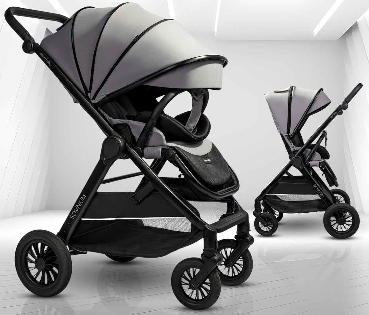 Прогулочная коляска Amarobaby Somnium Серый