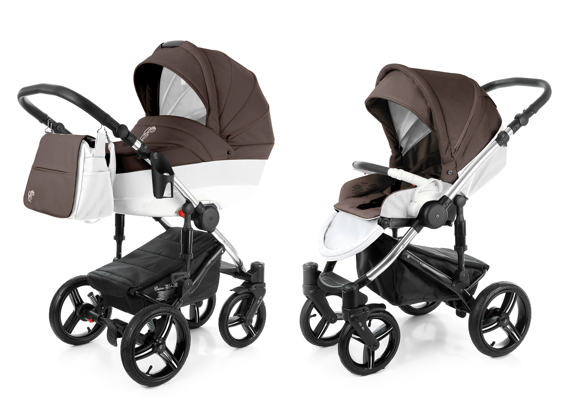 Коляска 2 в 1 Esspero Grand Magic (шасси Chrome) Cacao leatherette