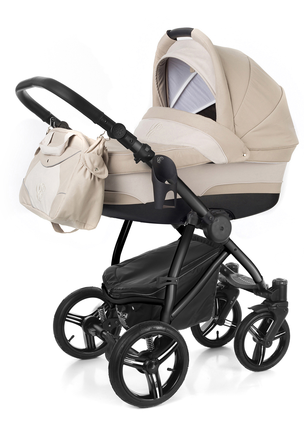 Коляска для новорожденных Esspero Newborn Lux (шасси Black) Khakki Beige