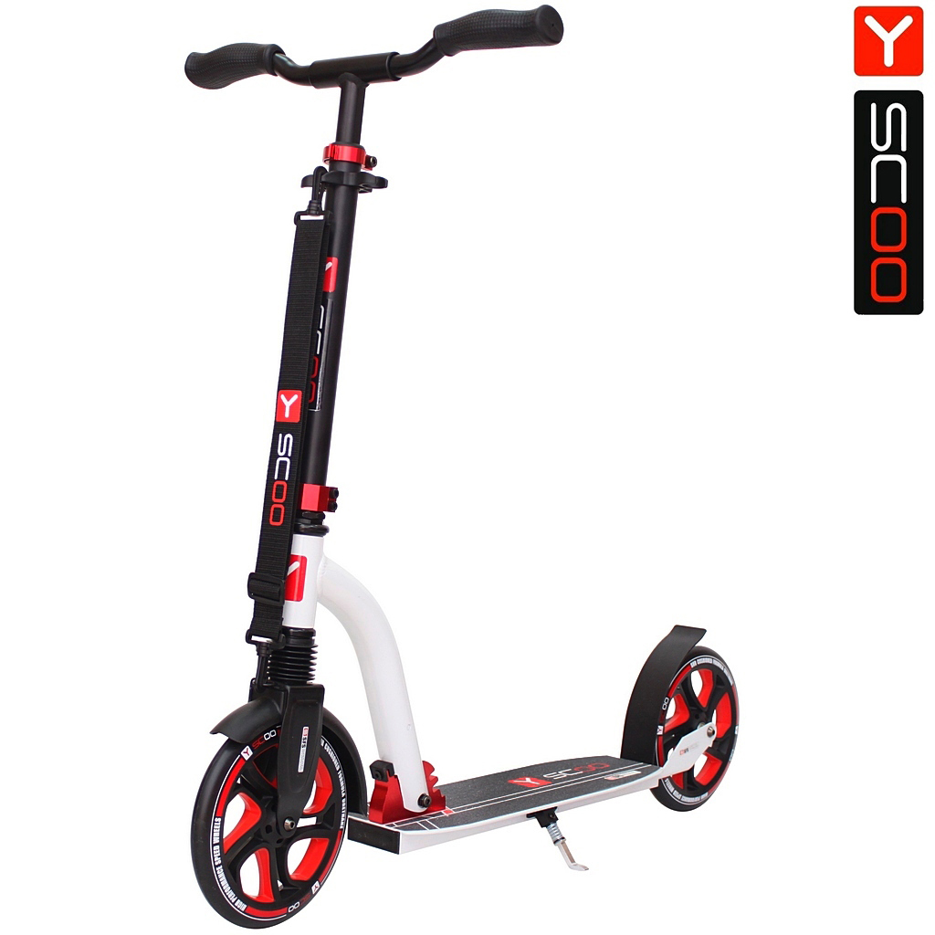 Самокат Y-SCOO RT 215 MONTEREY с 2 амортизаторами red/white