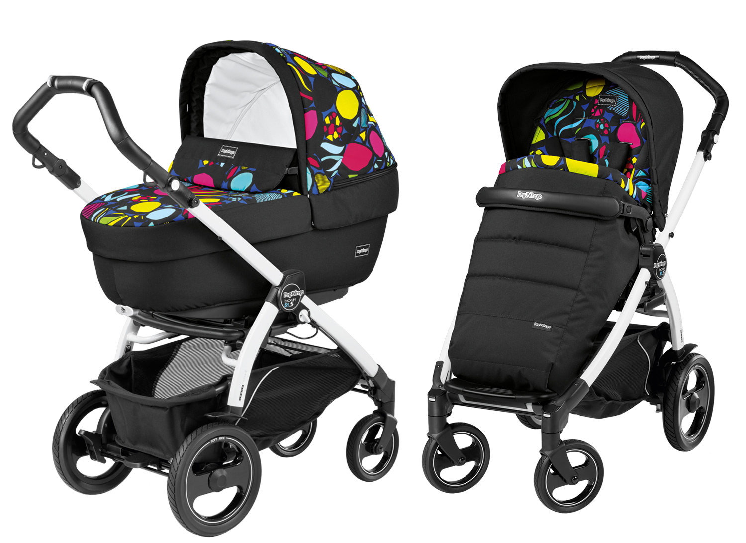Коляска 2 в 1 Peg Perego Book 51 S Elite Modular (шасси White/Black) Manri