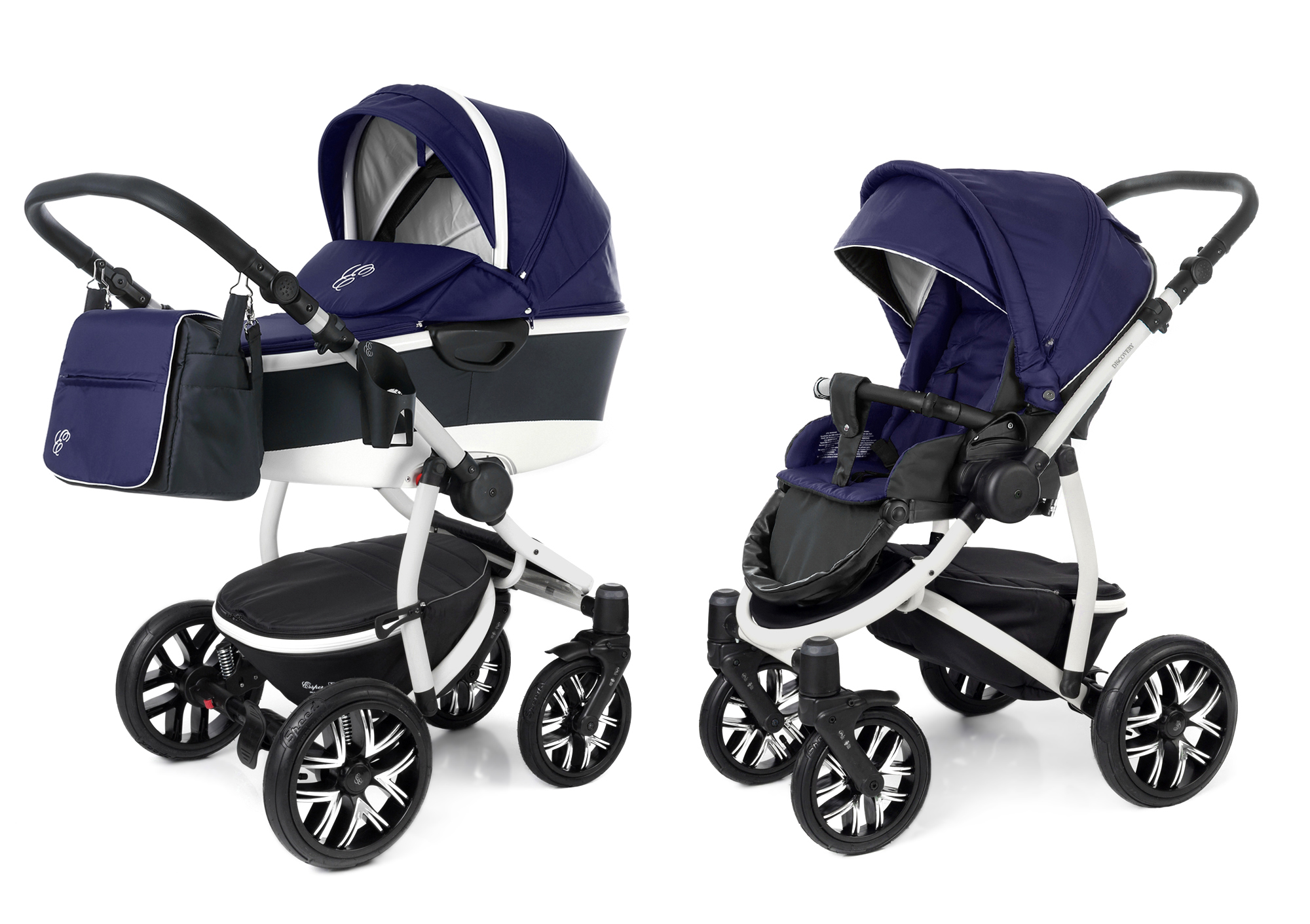 Коляска 2 в 1 Esspero Discovery Alu (шасси Grey) Navy