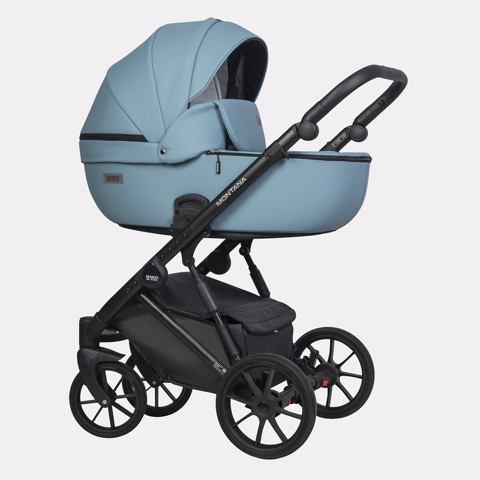 Коляска 3 в 1 RIKO BASIC MONTANA ECCO 16 Blue (голубой)