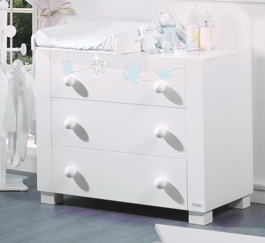 Тумба Micuna Juliette Luxe со стразами Swarovski CO-1550 White/Blue