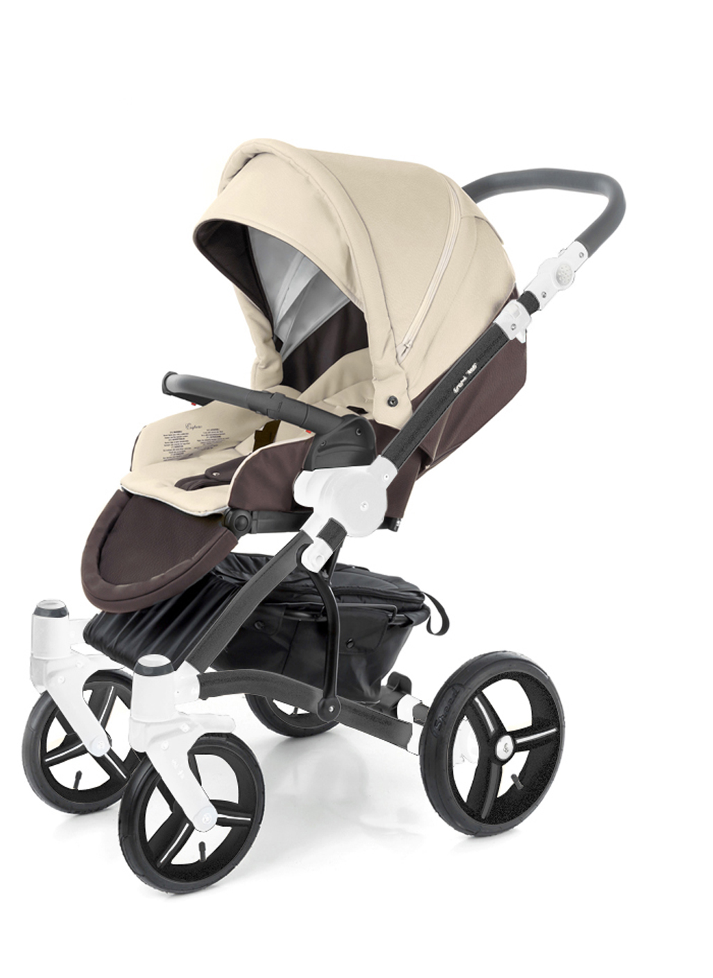 Прогулочная коляска Esspero Grand Tour (шасси Graphite) Cream leatherette