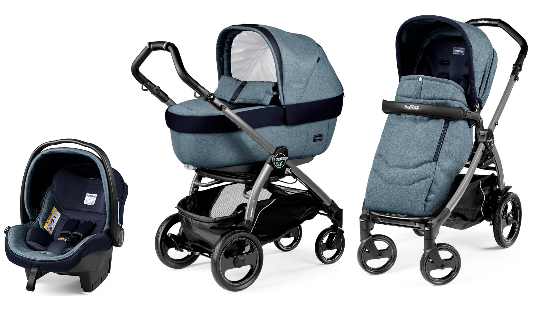 Коляска 3 в 1 Peg Perego Book 51 S Elite Modular System (шасси Jet) Horizon