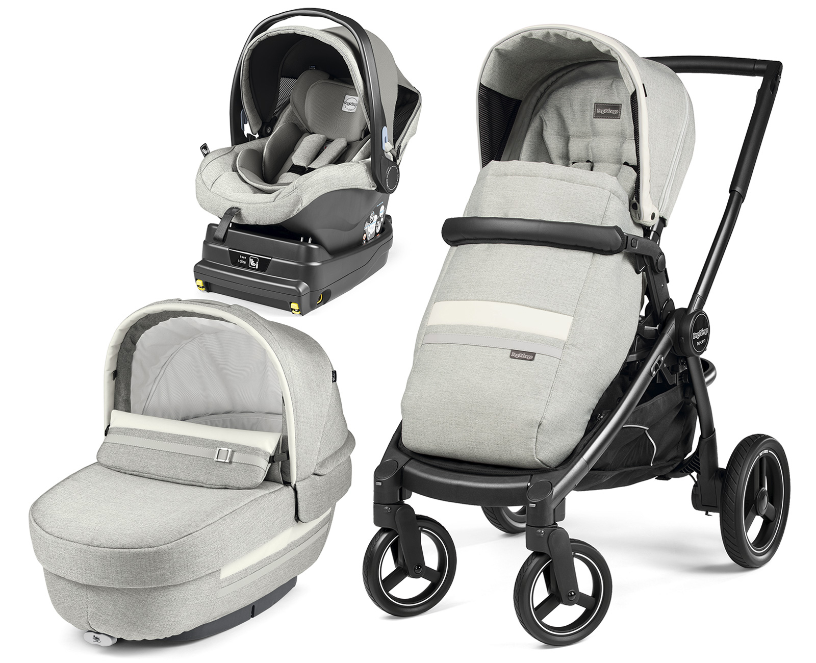 Коляска 3 в 1 Peg Perego Team Elite I-Size Modular Luxe Pure