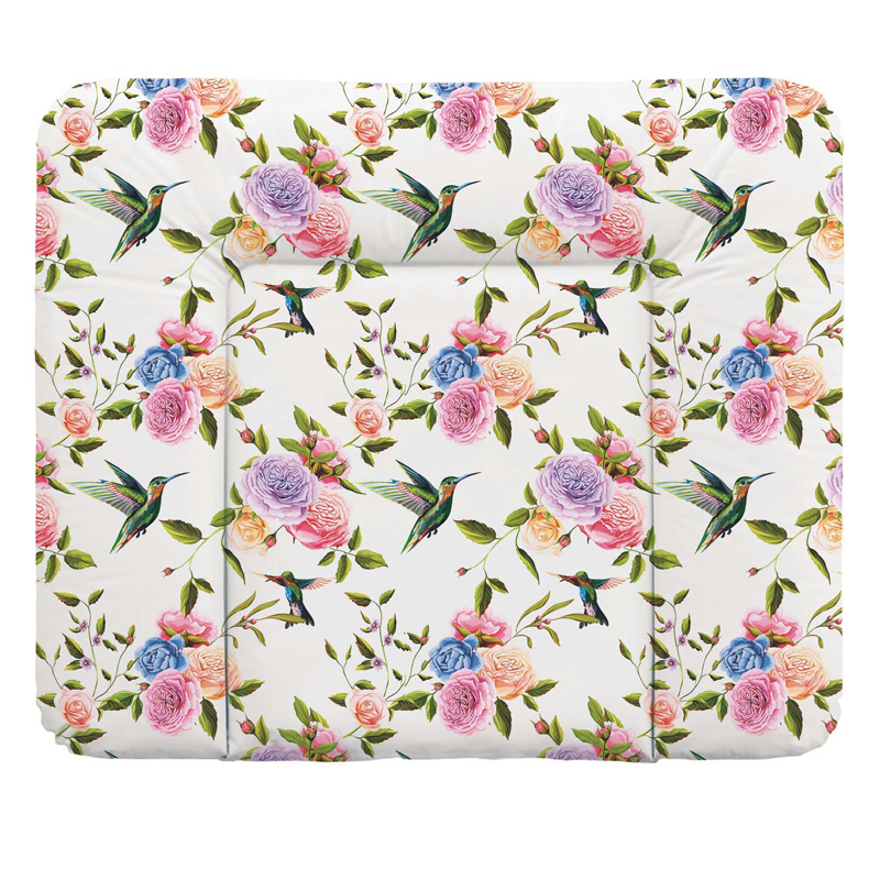 Пеленальный матрац 70x85 см Ceba Baby Flora Fauna мягкий на комод Flores W-134-099-546