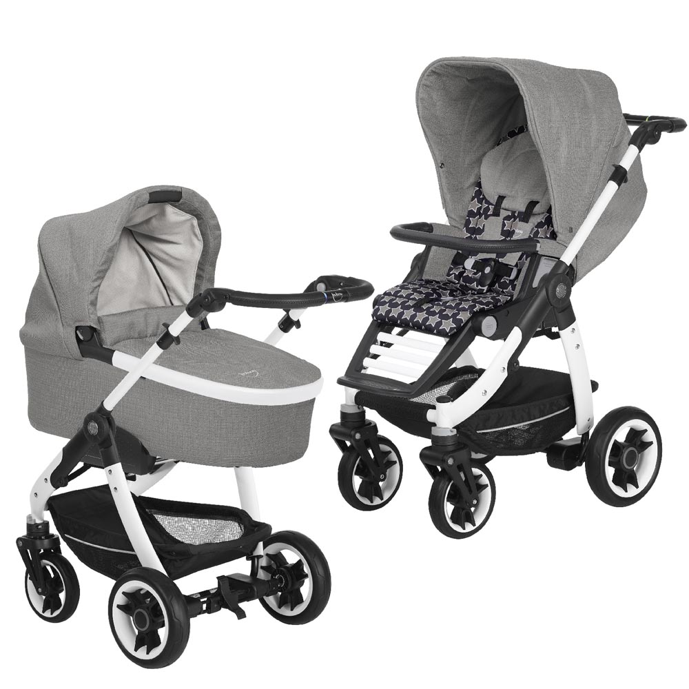 Коляска 2 в 1 Teutonia Cosmo V4 (шасси Pearl) 6145-6145-6165 Pebble-Starlight