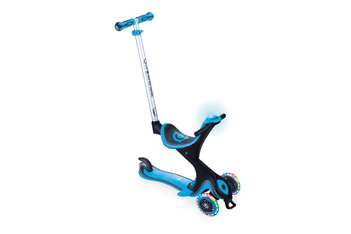 Самокат Globber Go Up Comfort Play Lights Голубой