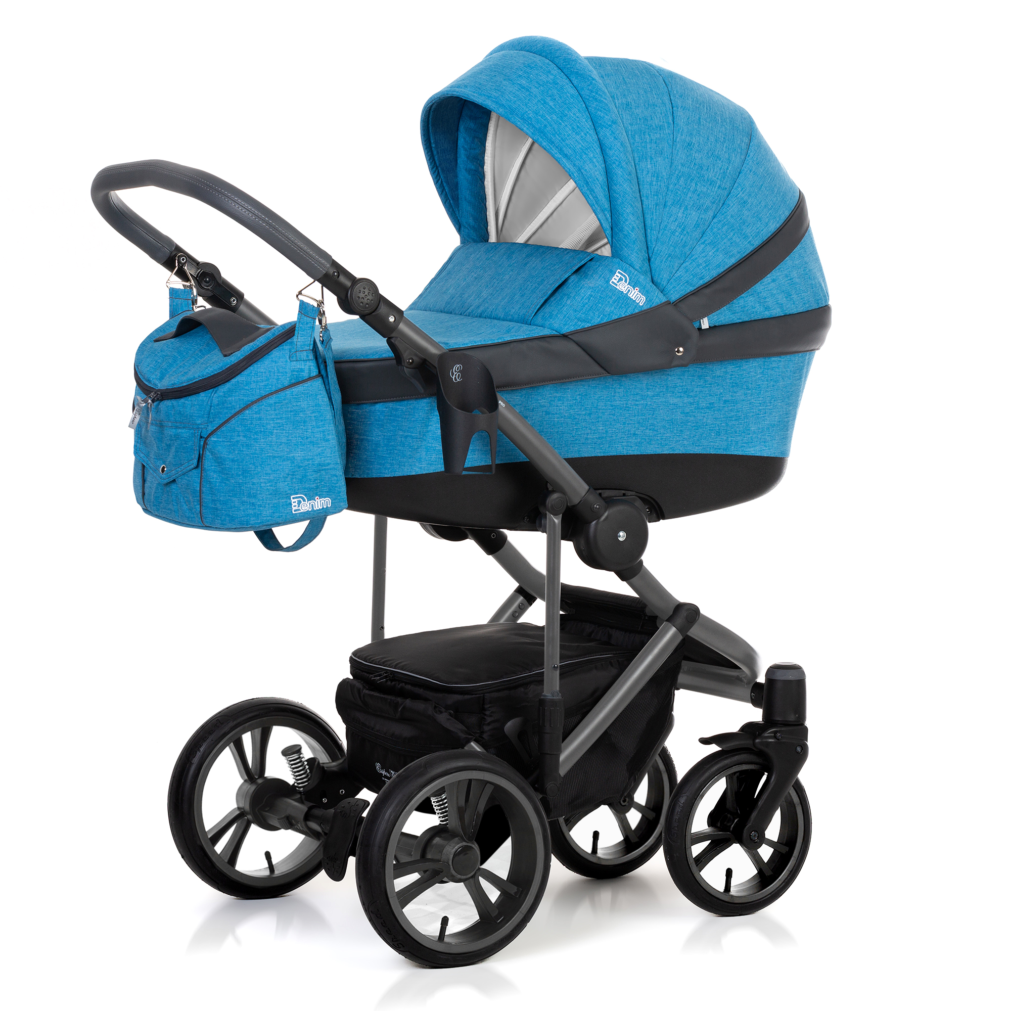Коляска для новорожденных Esspero Denim (шасси Magic Pro Graphite) Sky