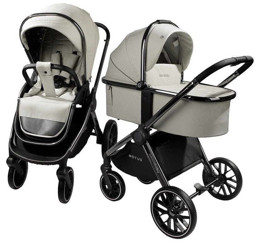 Коляска 2 в 1 Amarobaby MOTUS V2 Белый