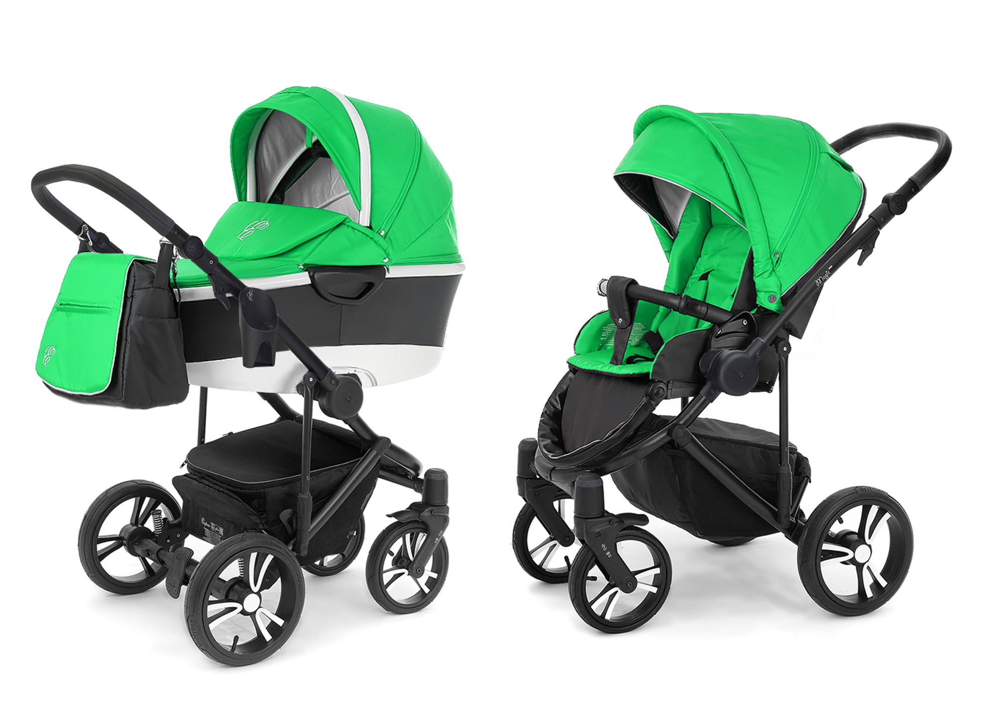 Коляска 2 в 1 Esspero Magic Pro Alu (шасси Black) Green