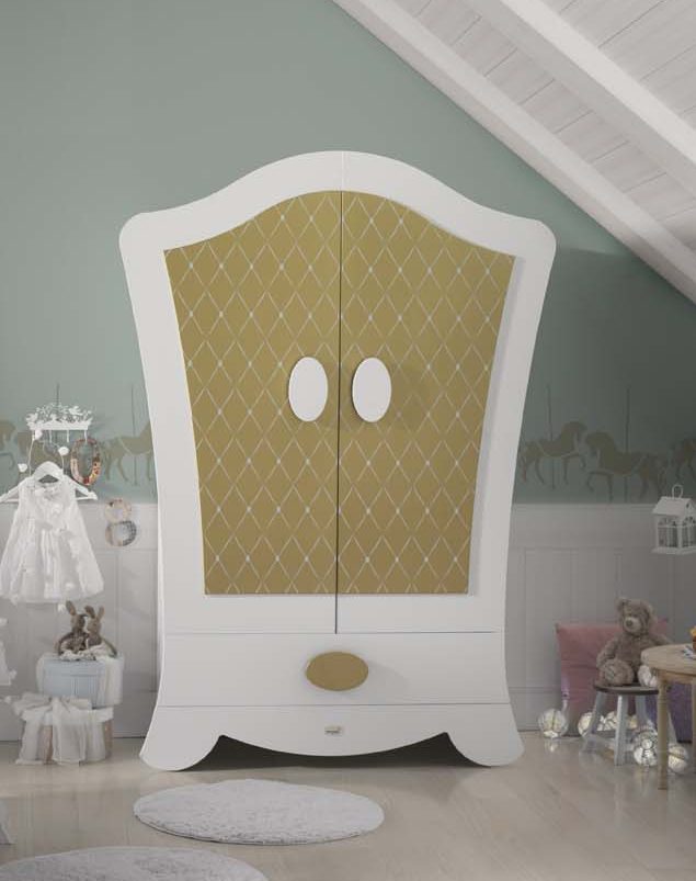 Детский шкаф Micuna Alexa A-1643 White/Gold