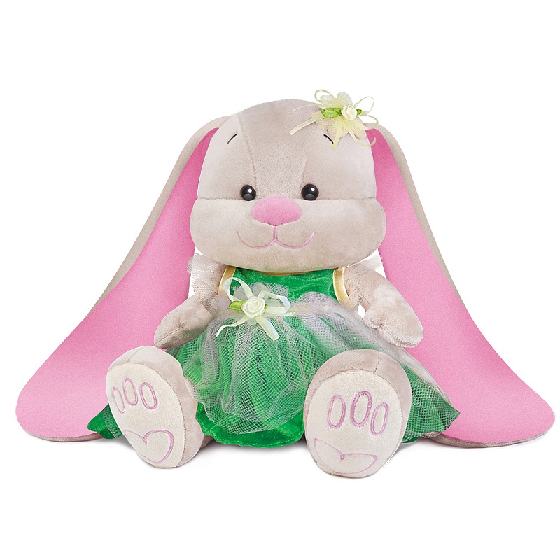 Мягкая игрушка Maxi Toys Зайка Jack&Lin (25 см) в Зеленом Платье