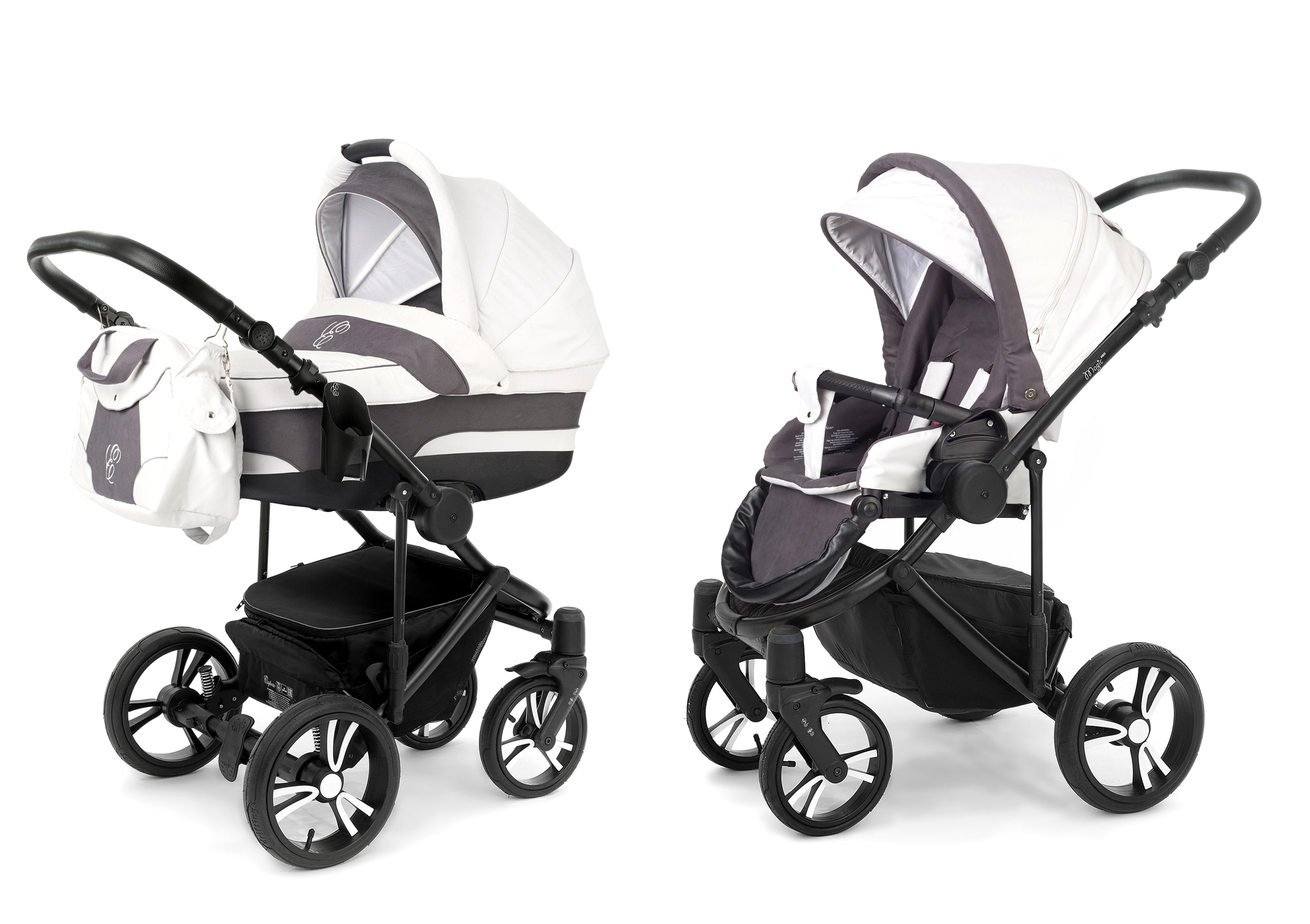 Коляска 2 в 1 Esspero Magic Pro (шасси Black) Grey