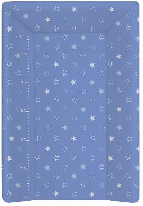 Пеленальный матрац на кровать Ceba Baby на жёстком основании 70 см Stars Dark Blue