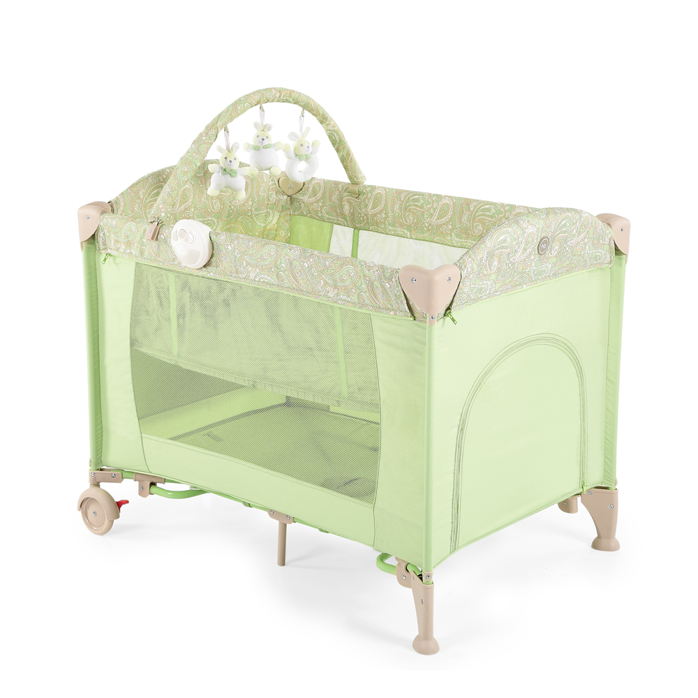 Кровать-манеж с пеленальным столиком Happy Baby Lagoon V2 Green