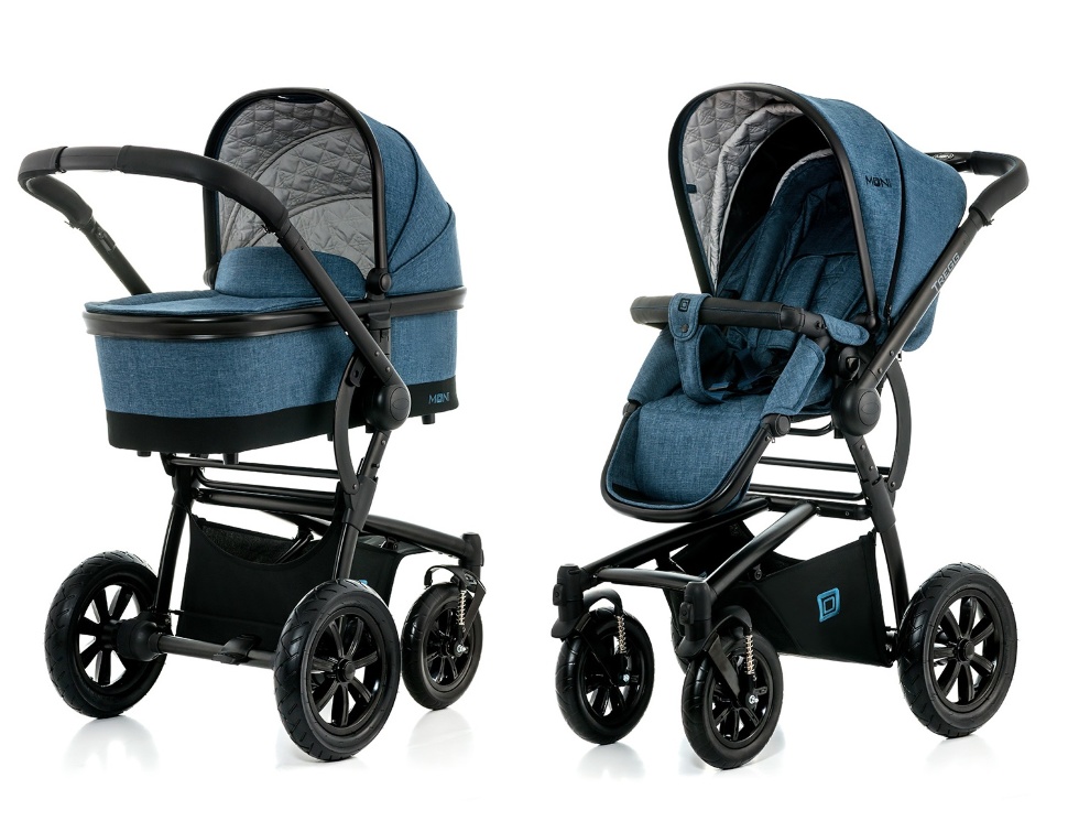 Коляска 2 в 1 Moon Tregg Blue Melange (990) 2017