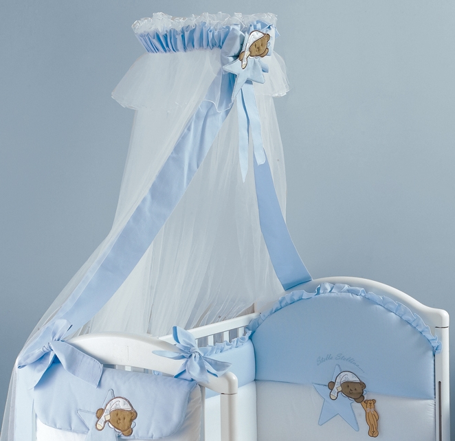 Балдахин с держателем Roman Baby STELLA STELLINA Light Blue (Голубой)