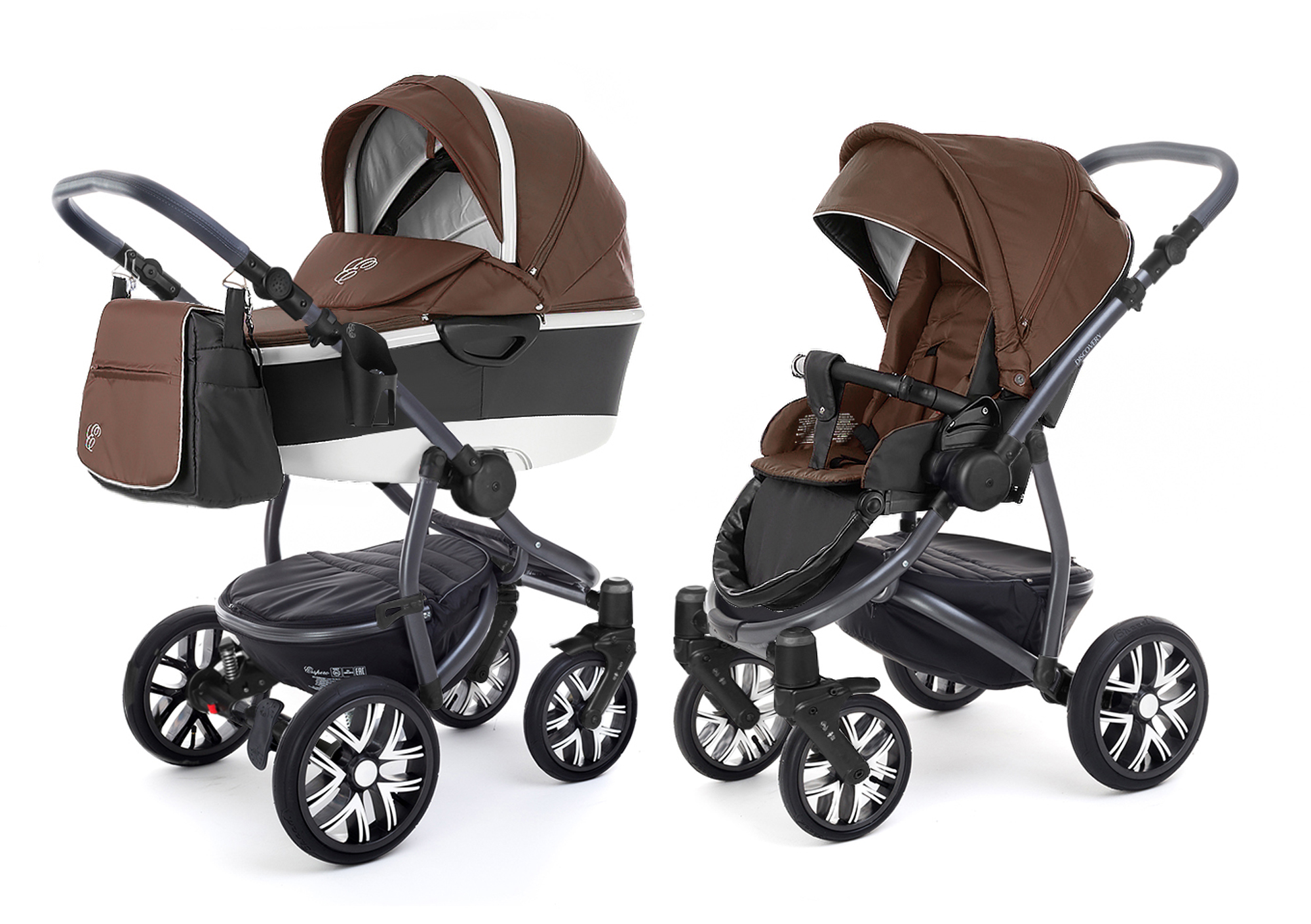 Коляска 2 в 1 Esspero Discovery Alu (шасси Graphite) Brown